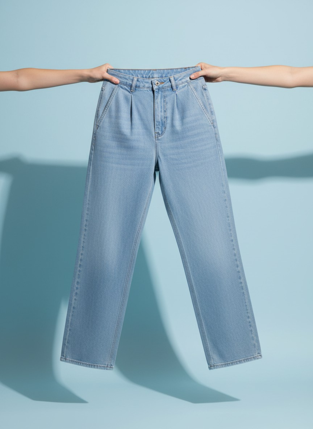 High-Rise Wide Leg Stretch Denim