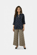 Midnight motif linen 2-piece co-ord set Pakistan — MannMoji