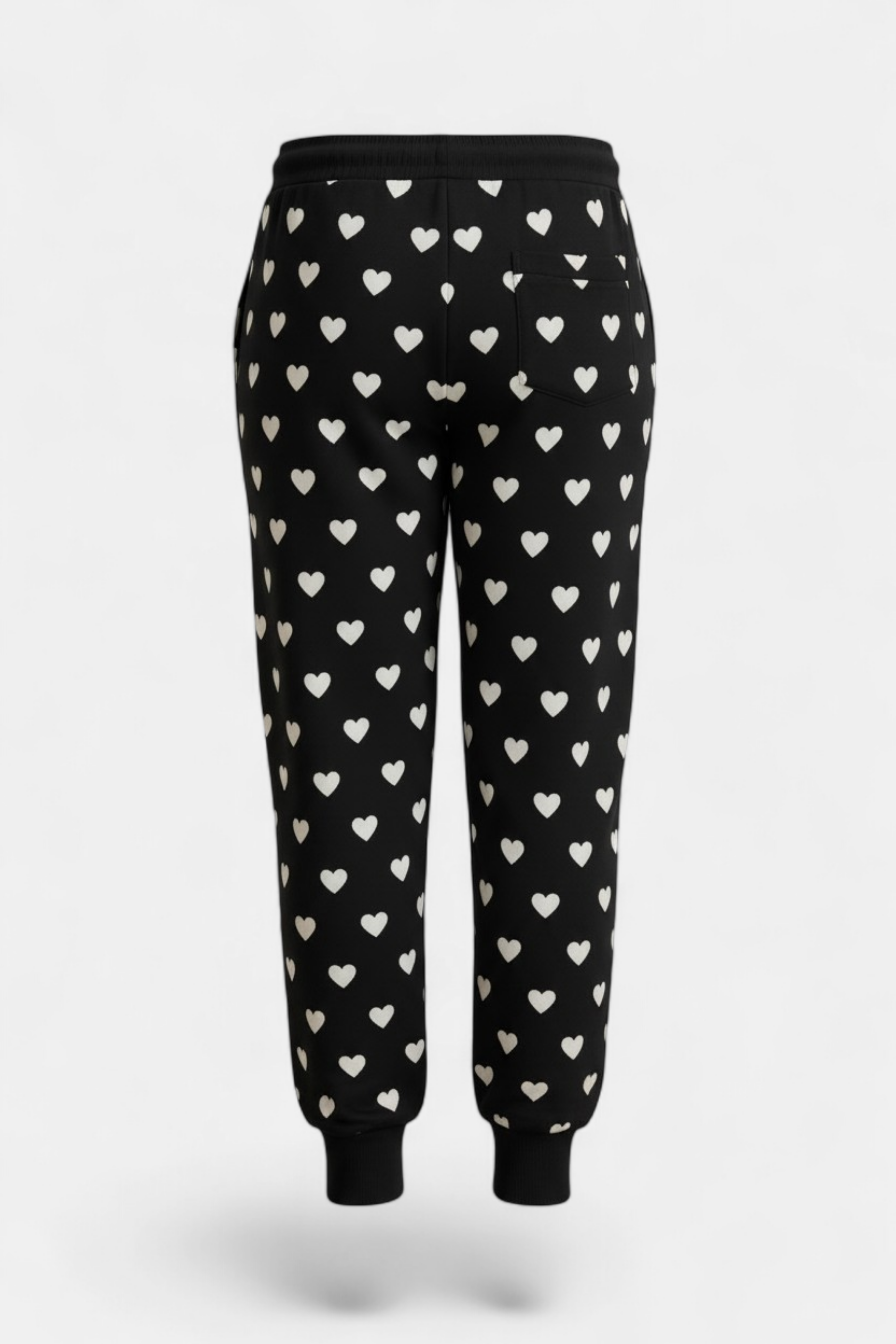Cozy Knit Heart & Star Print Trouser detail shot — quality fabric Pakistan | MannMoji