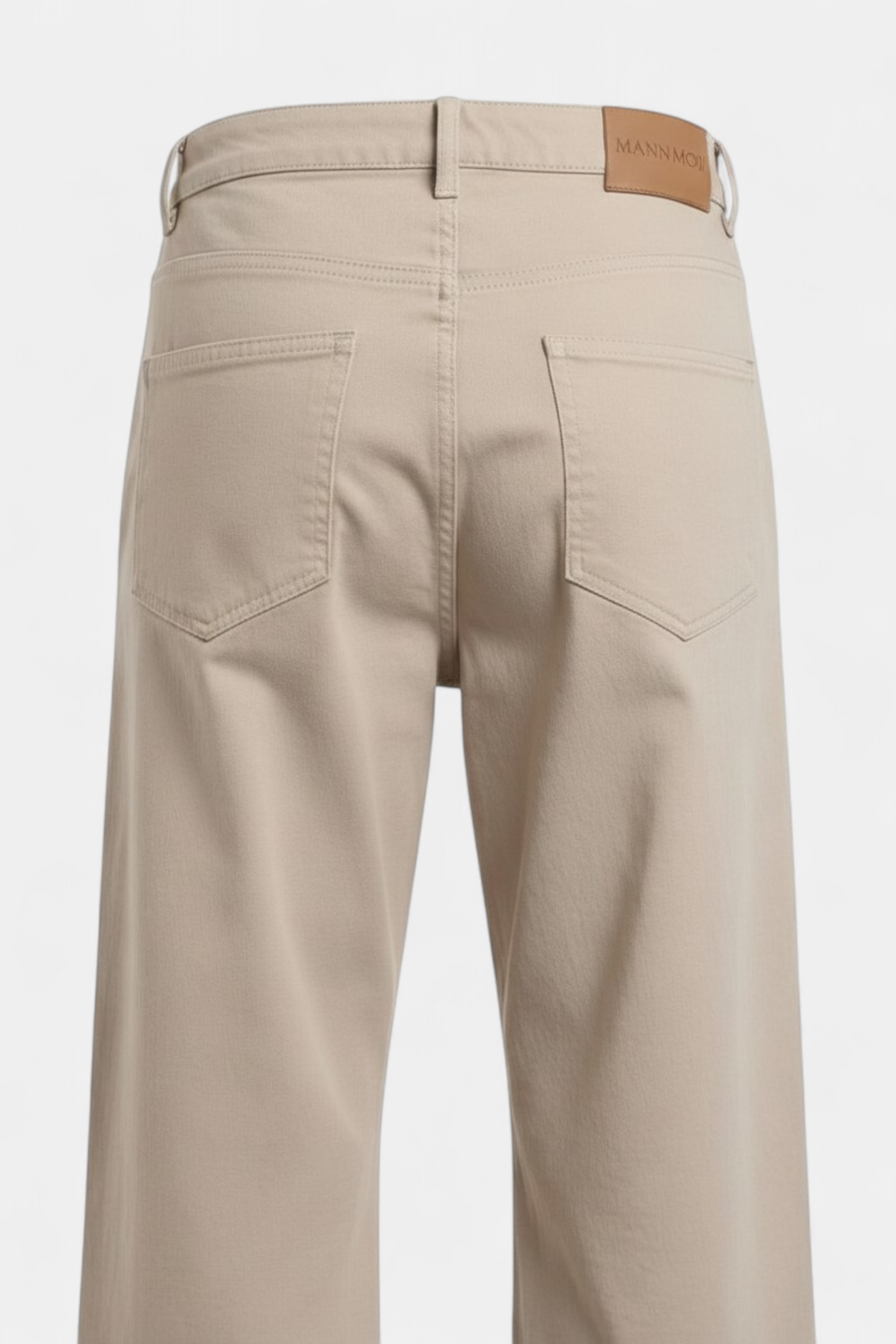 Beige Wide-Leg Pants detail shot — quality fabric Pakistan | MannMoji