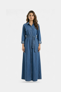 Denim long shirt dress for women in Pakistan — MannMoji