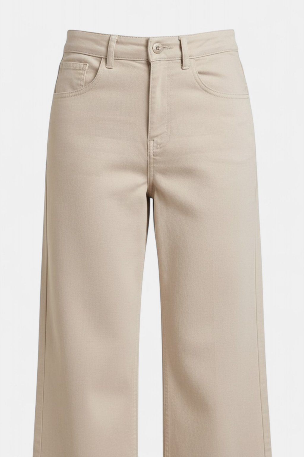 Beige Wide-Leg Pants Close view — stylish women's wear Pakistan | MannMoji