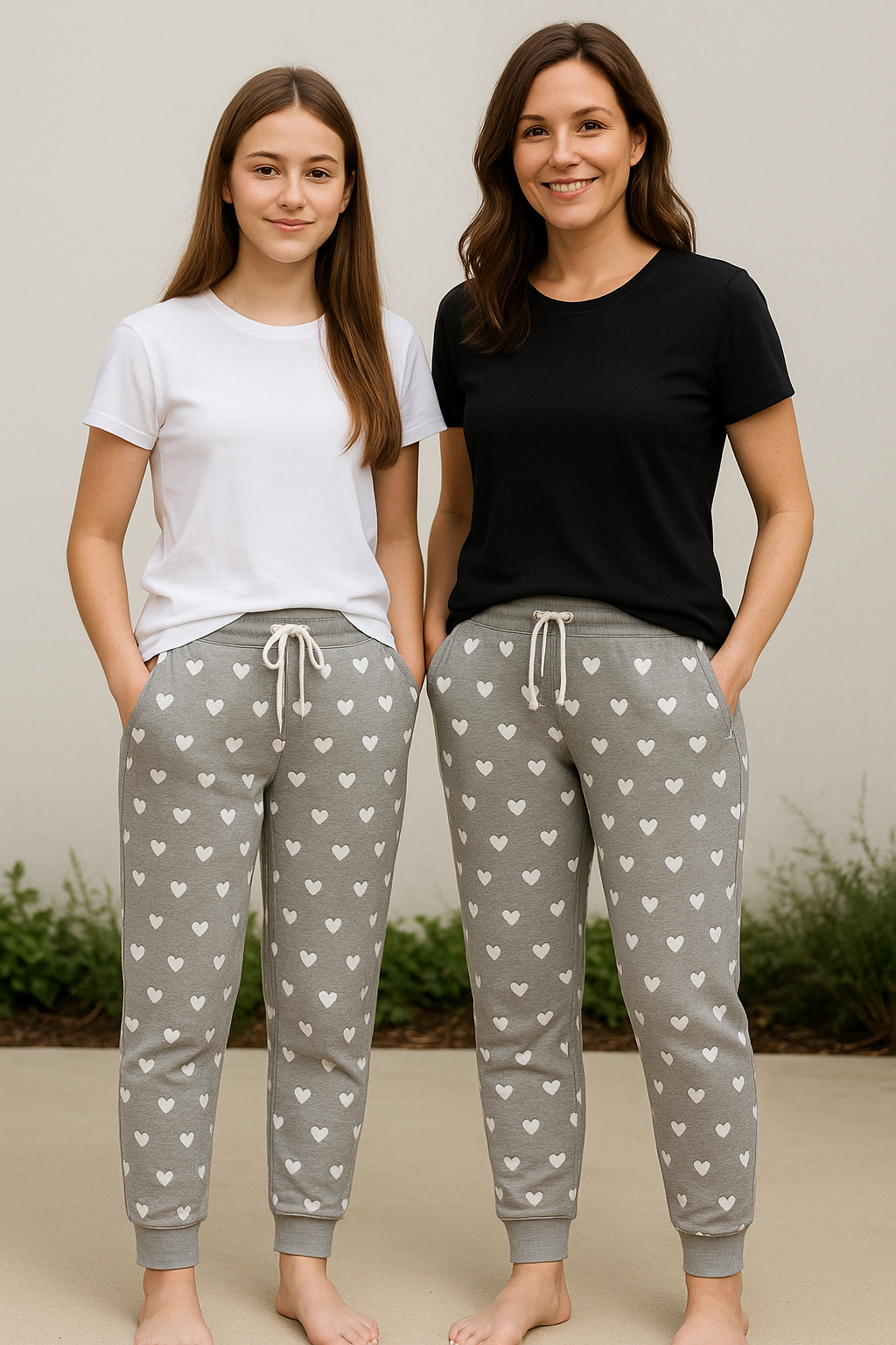 Cozy Knit Heart & Star Print Trouser – Warmth with a Touch of Love