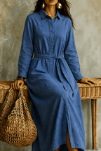 Denim Long Shirt Dress Pakistan - MannMoji