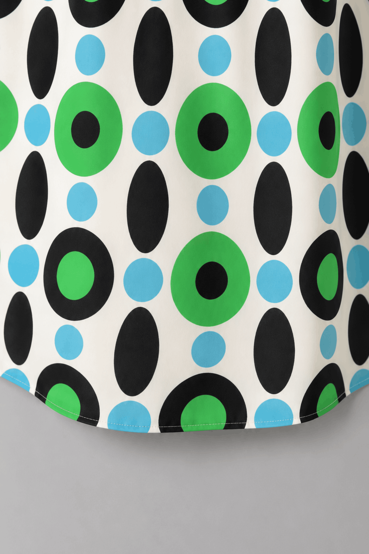 Printed cotton tunic shirt Close view Bottom - MannMoji