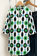 Printed cotton tunic shirt Front view for women in Pakistan - MannMoji