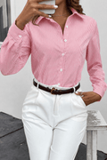 Red & White Striped Cotton Shirt Pakistan - MannMoji