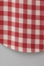 Red gingham Close view Bottom - shirt for women in Pakistan - Mannmoji