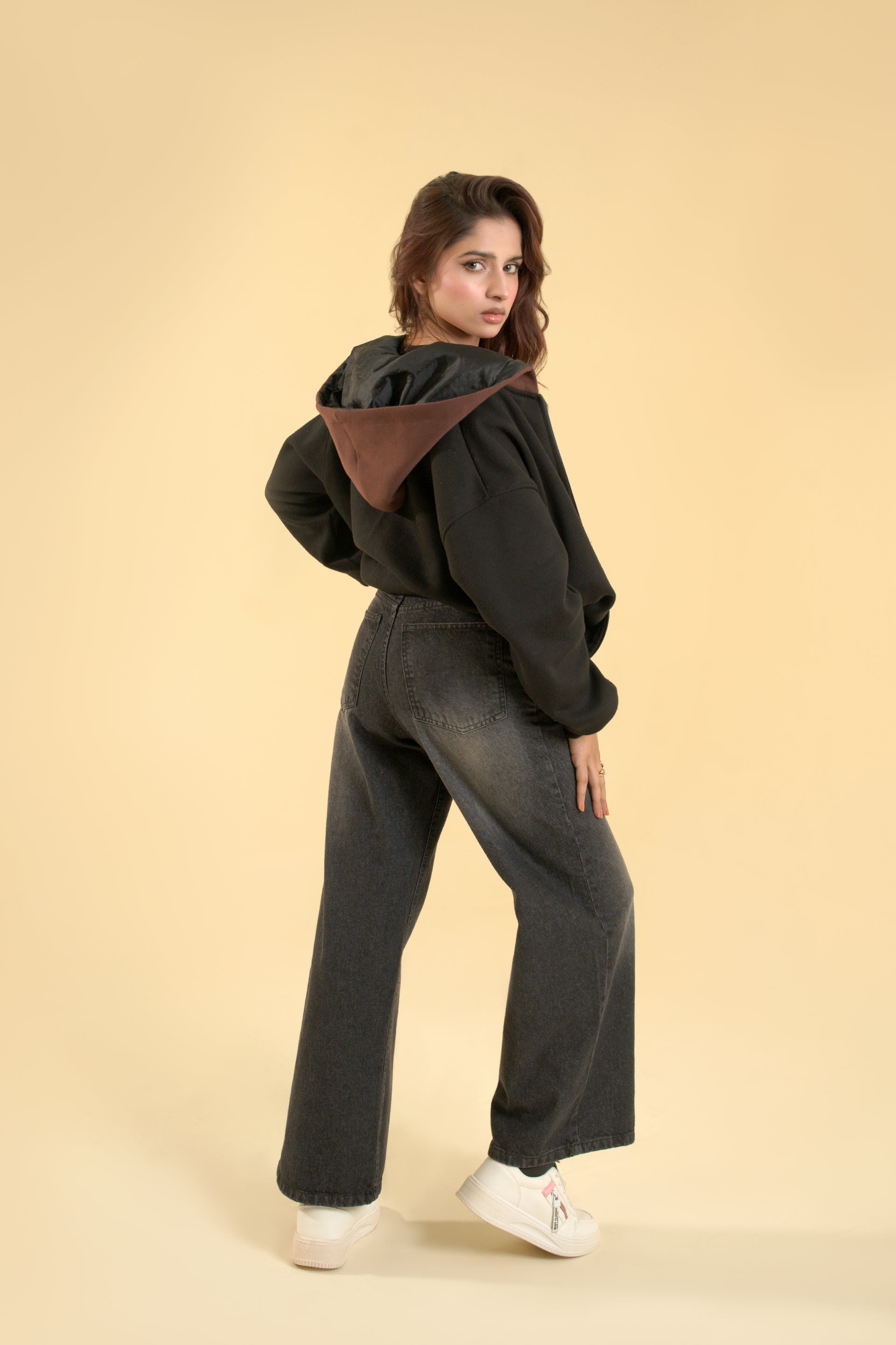 Charcoal Loose-Fit Denim Pants – Relaxed Structure, Modern Attitude