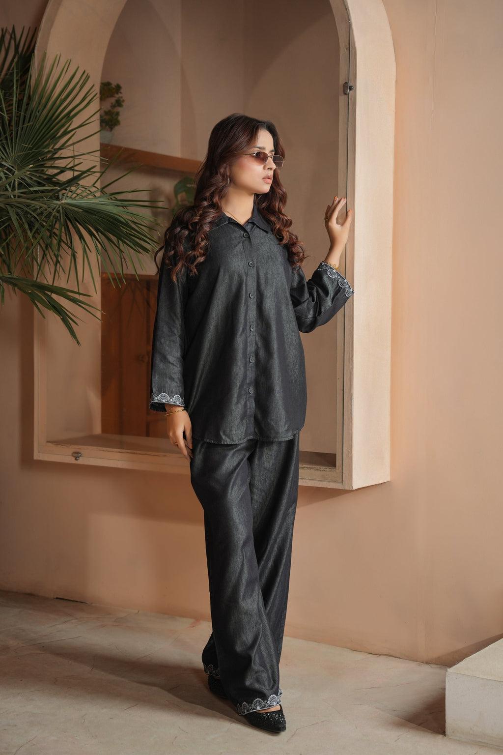 Midnight Denim Co-Ord Set – Effortless Power, Relaxed Elegance