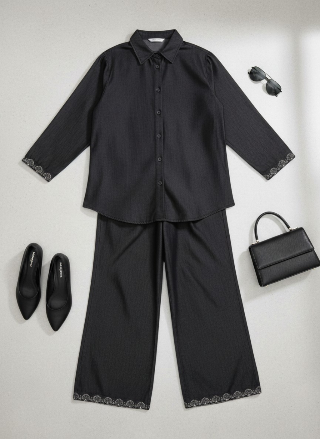 Denim Co-Ord Set for women in Pakistan - styled look | MannMoji