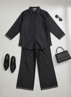 Denim Co-Ord Set for women in Pakistan - styled look | MannMoji