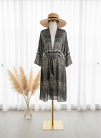 Abstract design Silk Shrug for women in Pakistan - styled look | MannMoji